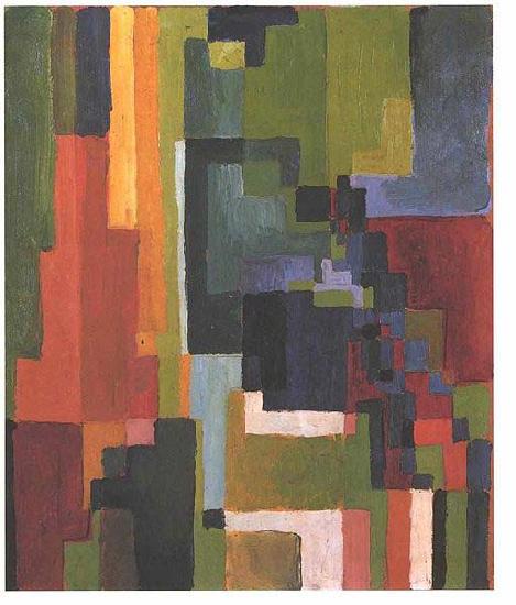 August Macke Colourfull shapes II oil painting image